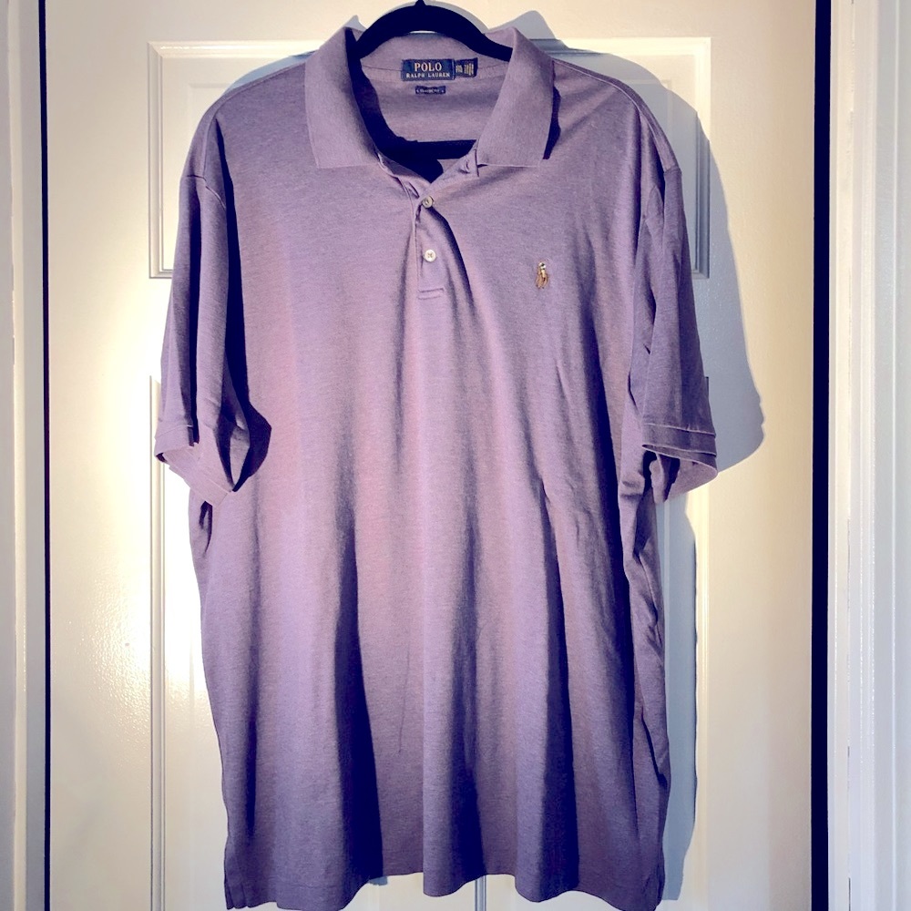 Men’s XXL Heathered Purple Polo Shirt